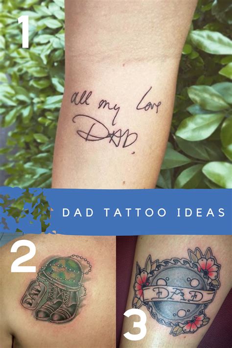 tattoo ideas father|tattoos honoring dad.